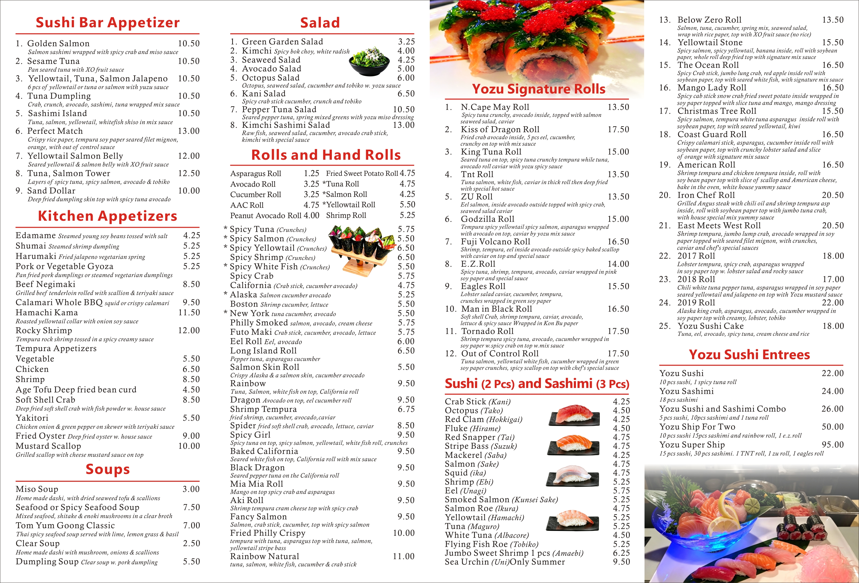 Sushi and Sake Menu